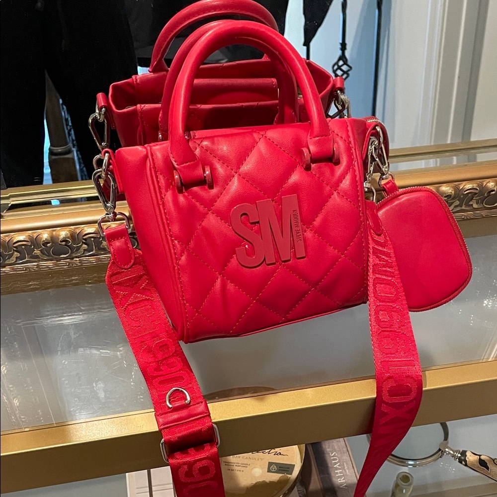 Steve Madden Quilted Red mini Handbag